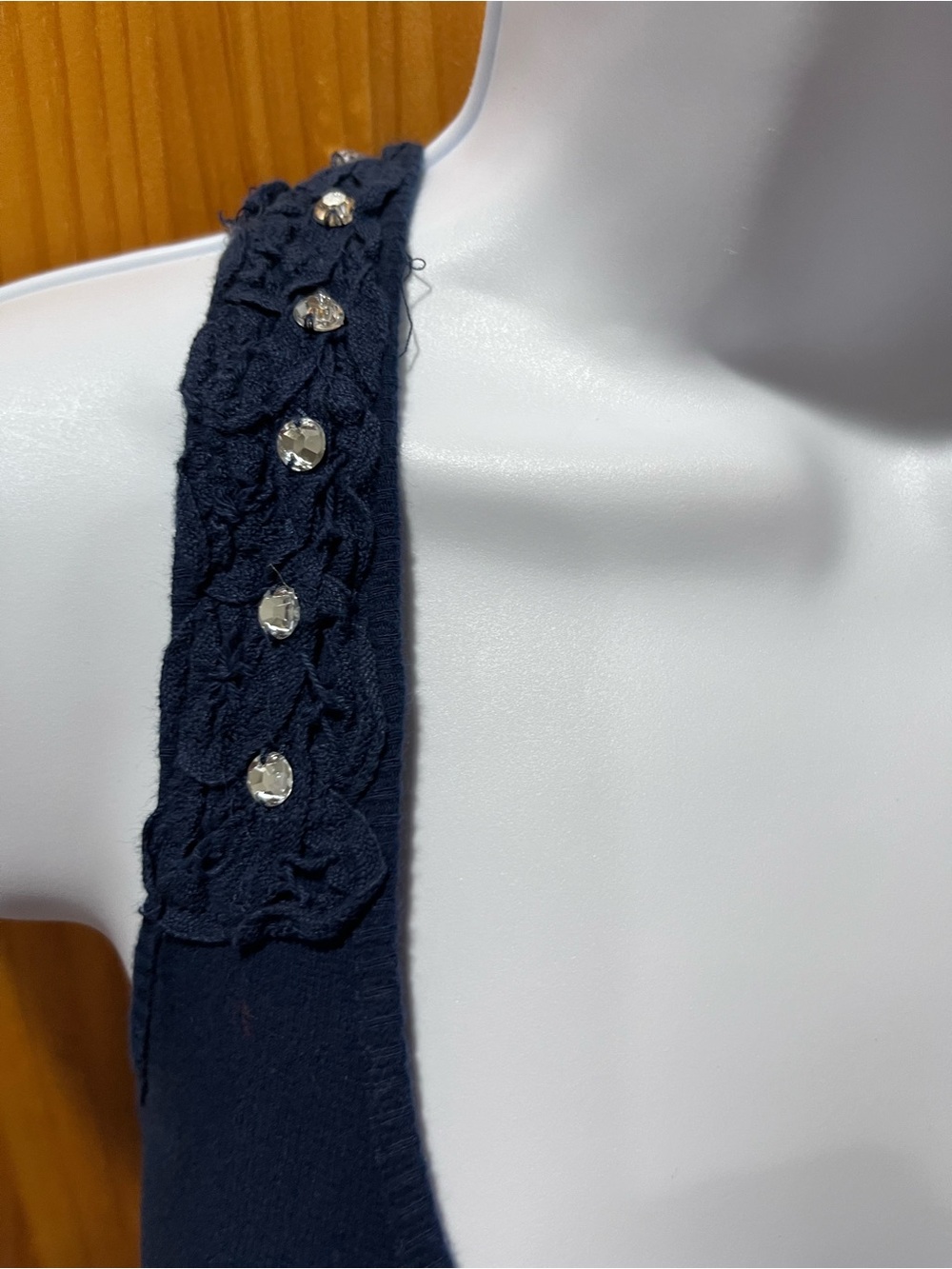 Venus Lace & Rhinestone Racerback Tank Top - Picture 9 of 13